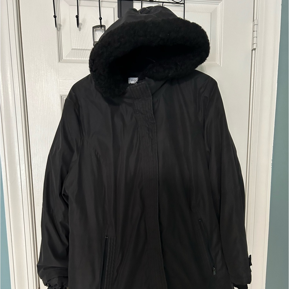Avenue Women’s Microfiber Hooded Stadium Jacket Size 26/28 Plus Size